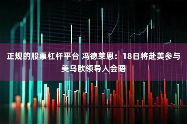 正规的股票杠杆平台 冯德莱恩：18日将赴美参与美乌欧领导人会晤