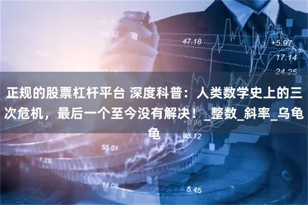 正规的股票杠杆平台 深度科普：人类数学史上的三次危机，最后一个至今没有解决！_整数_斜率_乌龟