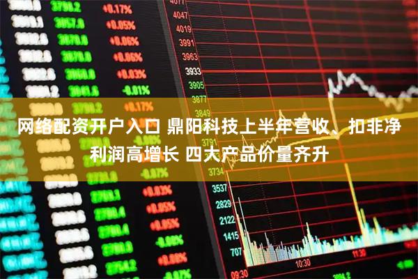 网络配资开户入口 鼎阳科技上半年营收、扣非净利润高增长 四大产品价量齐升
